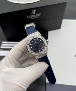 hublot classic fusion womens blue dial hb fatory 33mm