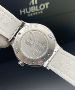 hublotclassic fusion womens white dial 33mm