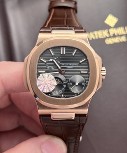 Patek Philippe nautilus 5712r brown leather strap 40mm