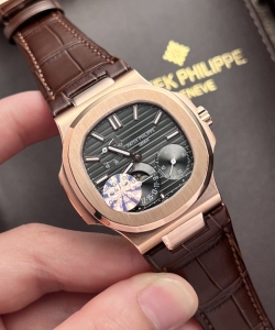 Patek Philippe nautilus 5712r brown leather strap 40mm