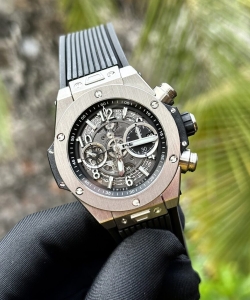 hublotbig bang unico titanium black rubber strap 44mm