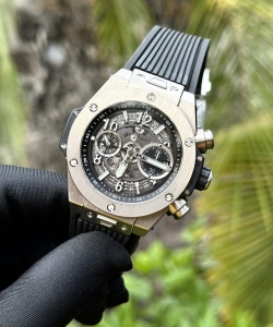 hublotbig bang unico titanium black rubber strap 44mm