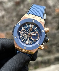 hublot big bang unico king gold blue ceramic benzel 44mm