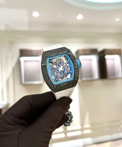 Richard Mille rm055 carbon white rubber strap 45mm