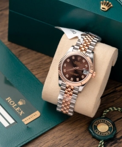 Rolex datejust gold wrapped chocolate dial 31mm