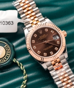 Rolex datejust gold wrapped chocolate dial 31mm