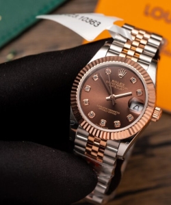 Rolex datejust gold wrapped chocolate dial 31mm