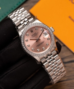 Rolex clone watch datejust 278273 pink dial jubilee strap 31mm