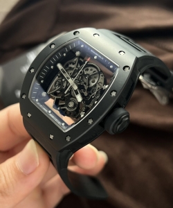 Richard Mille rm055 black ceramic rubber strap 45mm