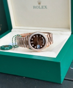 Rolex day-date watch dial chocolate 36mm