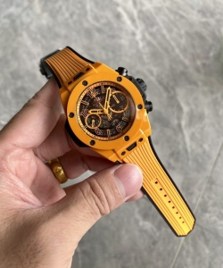 hubot big bang unico orange ceramic 42mm