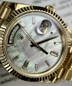 Rolex day-date clone watch mother of pearl dial 40mm