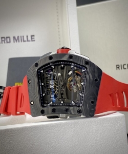 Richard Mille watch rm70-01 carbon red rubber strap 45mm