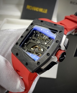 Richard Mille watch rm70-01 carbon red rubber strap 45mm