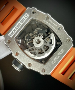 Richard Mille rm35-02 watch orange rubber strap 44mm