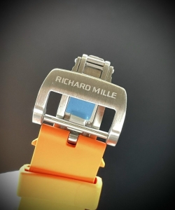 Richard Mille rm35-02 watch orange rubber strap 44mm