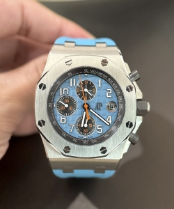 audemars piguet royal oak offshore 26238st blue rubber strap 42mm