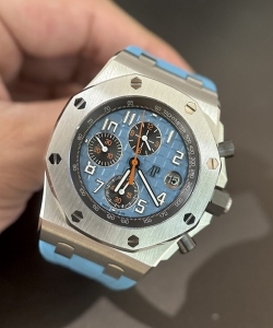 audemars piguet royal oak offshore 26238st blue rubber strap 42mm