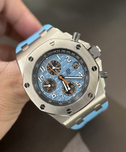 audemars piguet royal oak offshore 26238st blue rubber strap 42mm