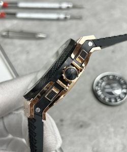 hublot watch big bang king gold black dial rubber strap 44mm