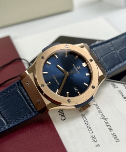 hublot classic fusion king gold blue dial 42mm