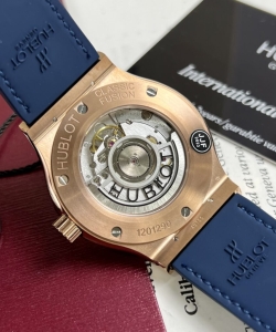 hublot classic fusion king gold blue dial 42mm