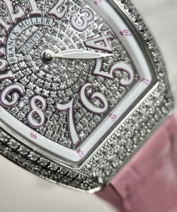 franck muller v32 pink rubber strap 36mm