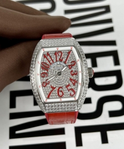 franck muller v32 red dial rubber strap 36mm