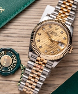 Rolex datejust gold wrapped jubilee strap 36mm