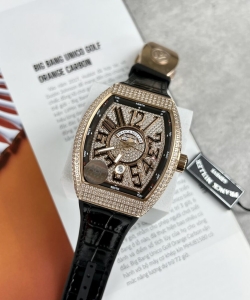 franck muller vanguard v45 with full rosegold diamonds abf 45mm