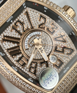 franck muller vanguard v45 with full rosegold diamonds abf 45mm