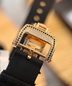 Richard Mille rm007 gold wrapped with moissanite diamonds 36mm