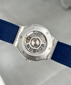 hublot with full diamond case blue 38mm