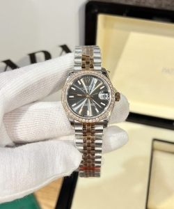 Rolex datejust women’s with diamonds gray dial 31mm