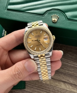 Rolex datejust demi gold diamonds bezel 36-41mm