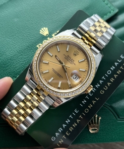 Rolex datejust demi gold diamonds bezel 36-41mm