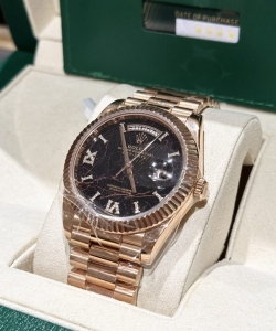 Rolex rep day-date rose gold wrapped lava dial 40mm