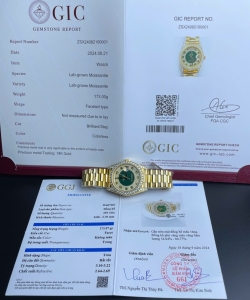 Rolex day-date gold wrapped + moissanite diamonds weight 173 gram 40mm