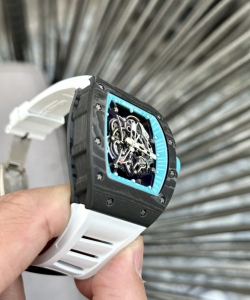 Richard Mille rm055 full carbon white rubber strap bbr 45mm