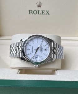 Rolex datejust 126334 white enamel 41mm