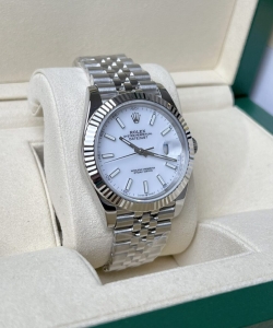 Rolex datejust 126334 white enamel 41mm