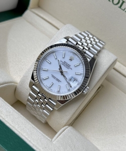 Rolex datejust 126334 white enamel 41mm