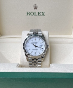 Rolex datejust 126334 white enamel 41mm