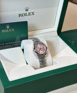 Rolex datejust jubilee strap pink dial ew 31mm