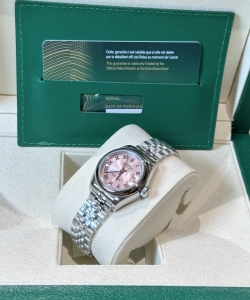 Rolex datejust jubilee strap pink dial ew 31mm