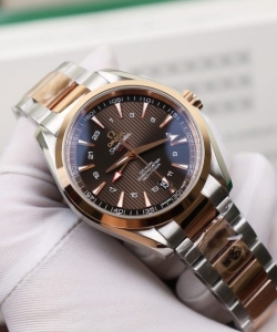 omega seamaster gmt chocolate dial vsf 41.5mm