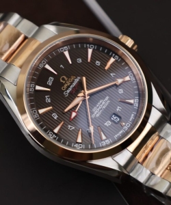 omega seamaster gmt chocolate dial vsf 41.5mm