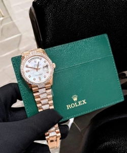 Rolex day-date gold wrapped moissanite diamonds hong kong 36mm