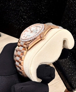 Rolex day-date gold wrapped moissanite diamonds hong kong 36mm