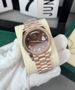 Rolex day-date 18k gold wrapped chocolate dial gm v2 40mm